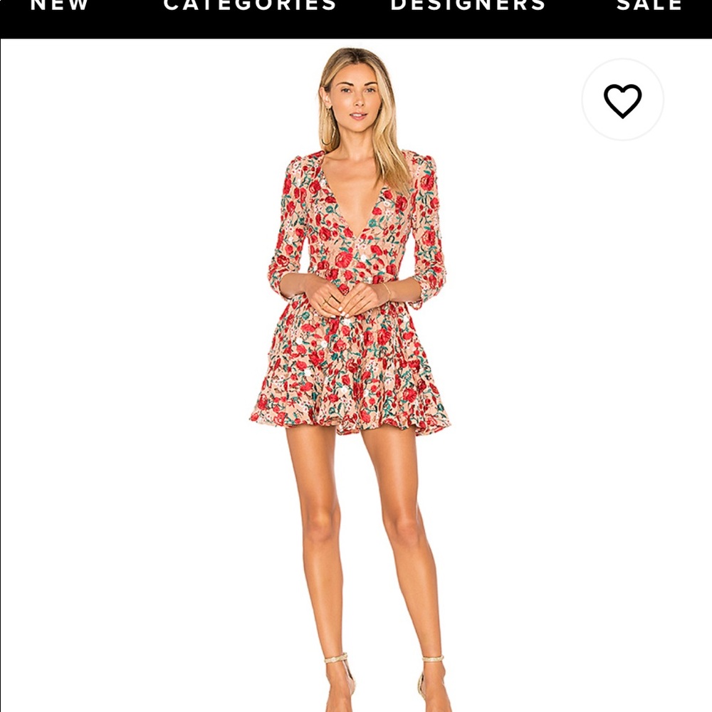 Elegant cocktail/wedding guest flowery dress - Picture 2 of 2